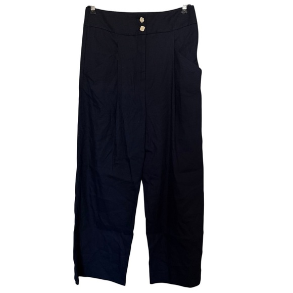 Veronica Beard Kuna Pleated Wide-Leg Crop Trouser - Picture 2 of 7